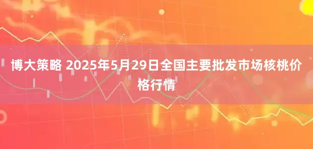 博大策略 2025年5月29日全国主要批发市场核桃价格行情