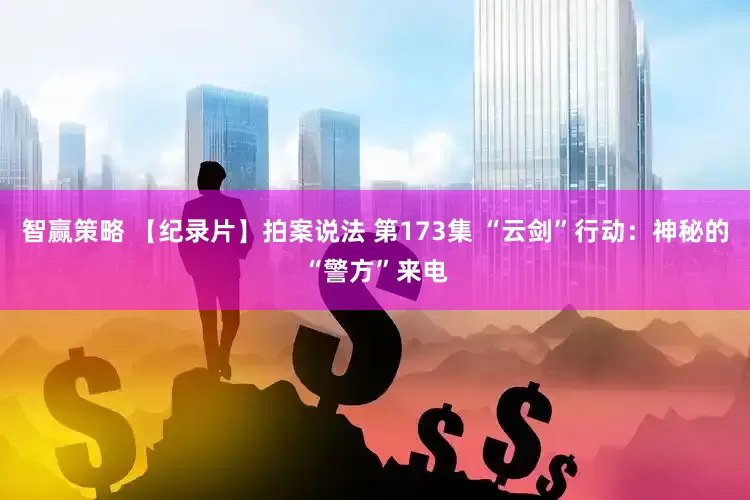 智赢策略 【纪录片】拍案说法 第173集 “云剑”行动：神秘的“警方”来电