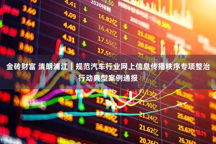 金砖财富 清朗浦江｜规范汽车行业网上信息传播秩序专项整治行动典型案例通报